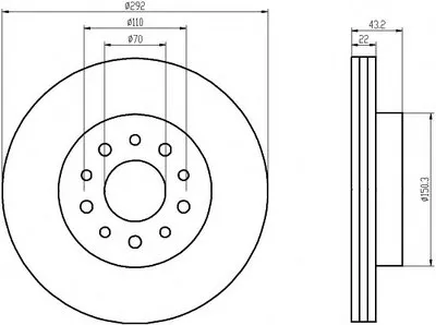 Тормозной диск PRO HELLA купить