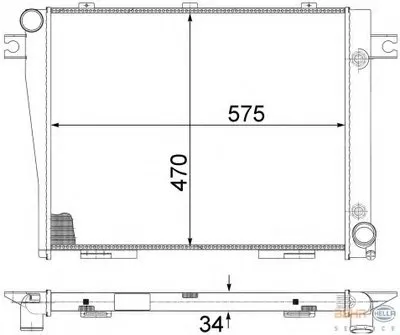 Радиатор, охлаждение двигателя BEHR HELLA SERVICE HELLA купить