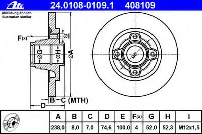 Тормозной диск ATE купить