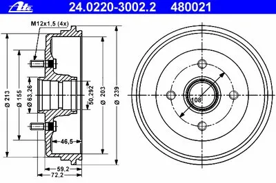Тормозной барабан ATE купить
