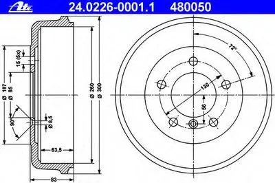 Тормозной барабан ATE купить