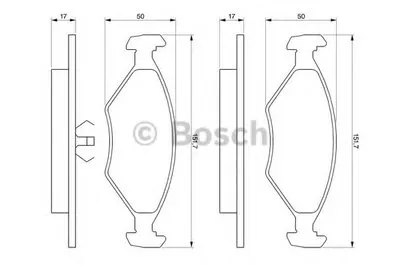 Комплект тормозных колодок, дисковый тормоз BOSCH купить