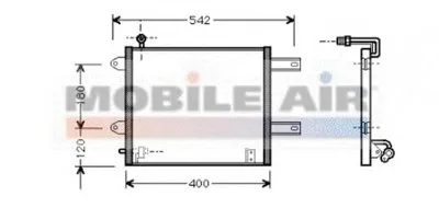 Конденсатор, кондиционер VAN WEZEL купить