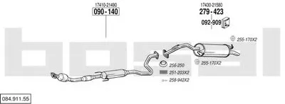 Система выпуска ОГ BOSAL купить