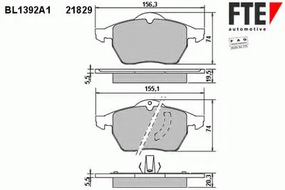 Комплект тормозных колодок, дисковый тормоз FTE купить