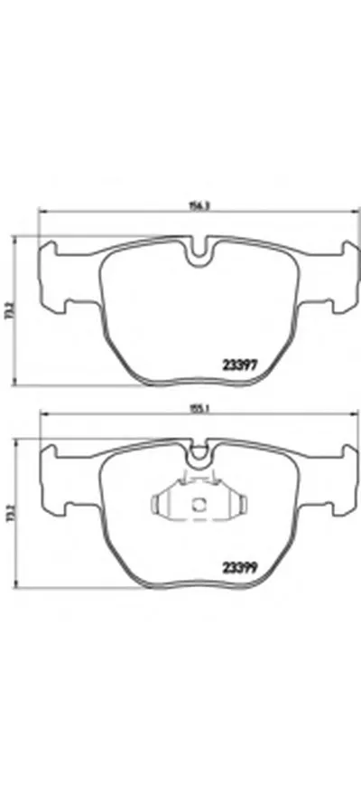 Комплект тормозных колодок, дисковый тормоз BREMBO купить