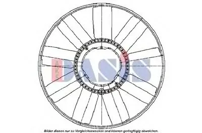 Крыльчатка вентилятора, охлаждение двигателя AKS DASIS купить