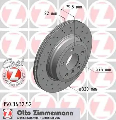 Тормозной диск SPORT BRAKE DISC COAT Z ZIMMERMANN купить