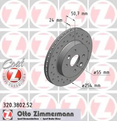 Тормозной диск SPORT BRAKE DISC COAT Z ZIMMERMANN купить