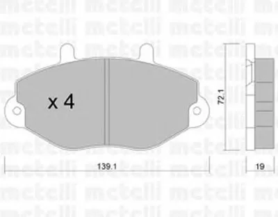 Комплект тормозных колодок, дисковый тормоз METELLI купить