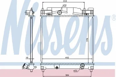 Радиатор, охлаждение двигателя NISSENS купить