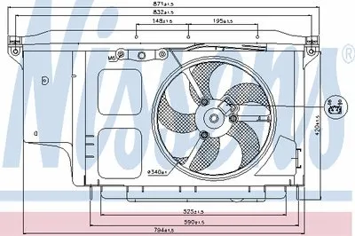 Вентилятор, охлаждение двигателя NISSENS купить