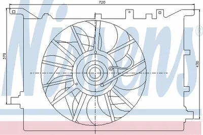 Вентилятор, охлаждение двигателя NISSENS купить
