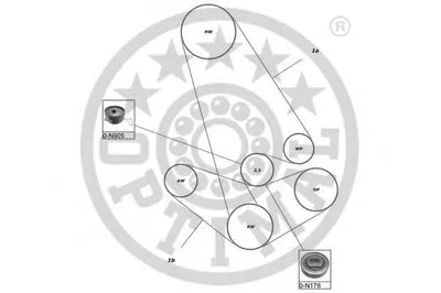 Комплект ремня ГРМ OPTIMAL купить