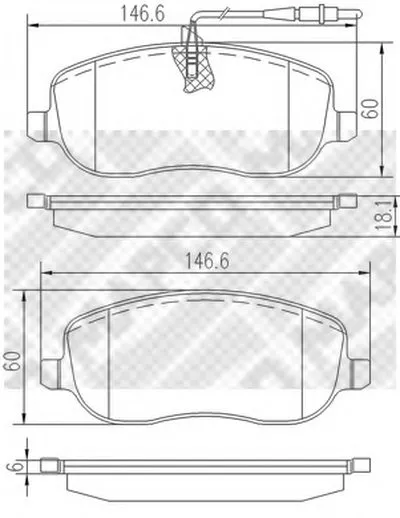 Комплект тормозных колодок, дисковый тормоз MAPCO купить