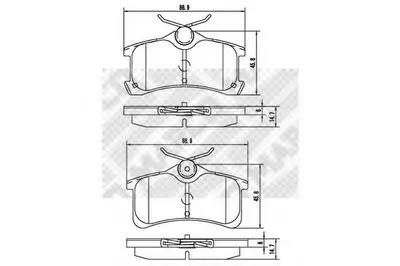 Комплект тормозных колодок, дисковый тормоз MAPCO купить