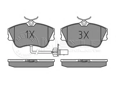 Комплект тормозных колодок, дисковый тормоз MEYLE купить