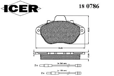 Комплект тормозных колодок, дисковый тормоз ICER купить