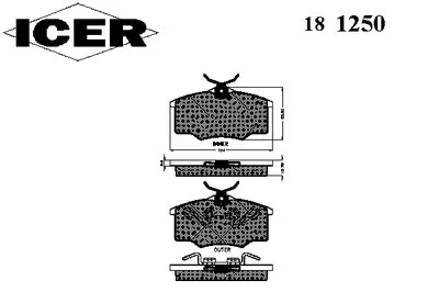 Комплект тормозных колодок, дисковый тормоз ICER купить