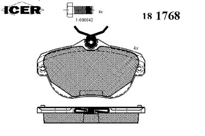 Комплект тормозных колодок, дисковый тормоз ICER купить