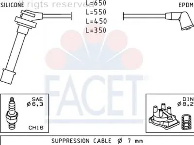 Комплект проводов зажигания FACET купить