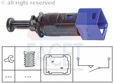 Выключатель фонаря сигнала торможения; Выключатель, привод сцепления (Tempomat) FACET купить