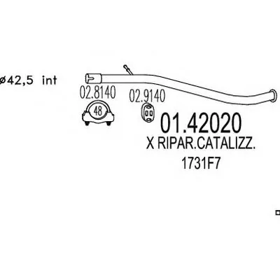 Труба выхлопного газа MTS купить