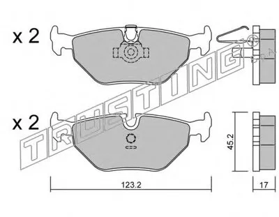 Комплект тормозных колодок, дисковый тормоз TRUSTING купить