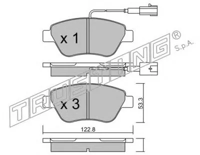 Комплект тормозных колодок, дисковый тормоз TRUSTING купить