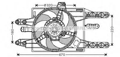 Вентилятор, охлаждение двигателя AVA QUALITY COOLING купить