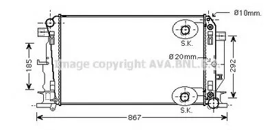 Радиатор, охлаждение двигателя AVA QUALITY COOLING купить
