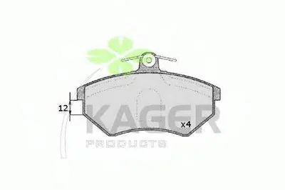 Комплект тормозных колодок, дисковый тормоз KAGER купить