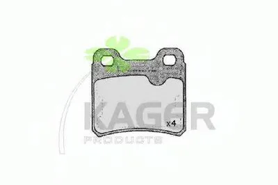 Комплект тормозных колодок, дисковый тормоз KAGER купить