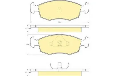 Комплект тормозных колодок, дисковый тормоз GIRLING купить