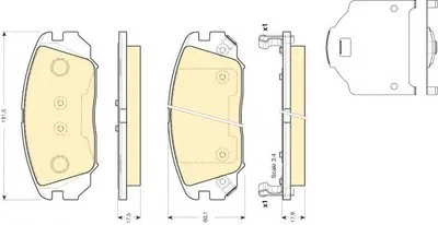 Комплект тормозных колодок, дисковый тормоз GIRLING купить