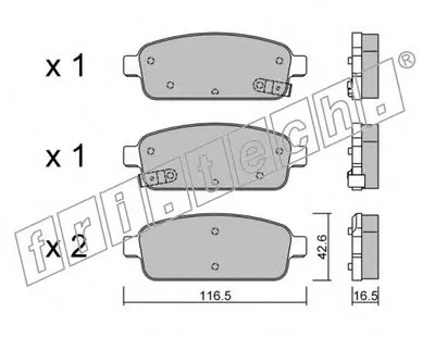 Комплект тормозных колодок, дисковый тормоз fri.tech. купить
