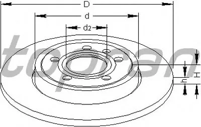 Тормозной диск COATED TOPRAN купить