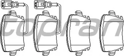 Комплект тормозных колодок, дисковый тормоз TOPRAN купить