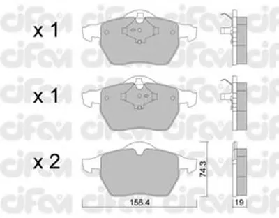 Комплект тормозных колодок, дисковый тормоз CIFAM купить