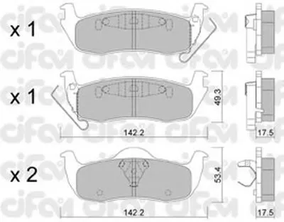Комплект тормозных колодок, дисковый тормоз CIFAM купить