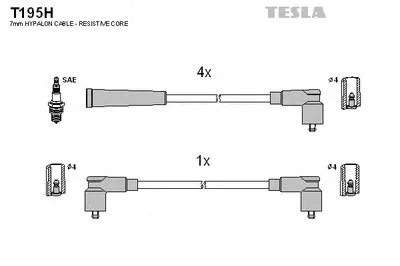 Комплект проводов зажигания TESLA купить