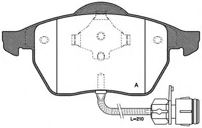 Комплект тормозных колодок, дисковый тормоз ADVANCE OPEN PARTS купить