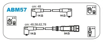 Комплект проводов зажигания JANMOR купить
