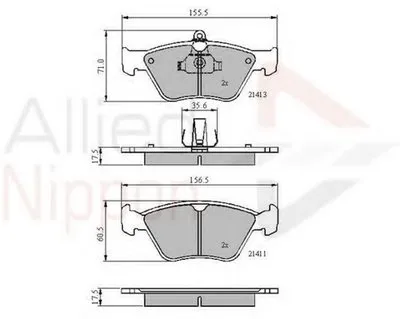 Комплект тормозных колодок, дисковый тормоз ANL Braking COMLINE купить
