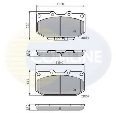 Комплект тормозных колодок, дисковый тормоз Comline COMLINE купить