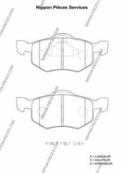 Комплект тормозных колодок, дисковый тормоз NPS купить