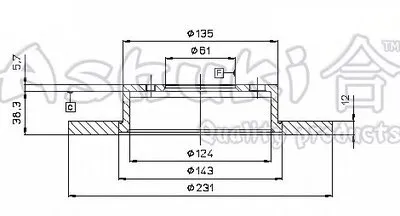 Тормозной диск ASHUKI купить