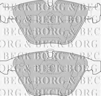 Комплект тормозных колодок, дисковый тормоз BORG & BECK купить