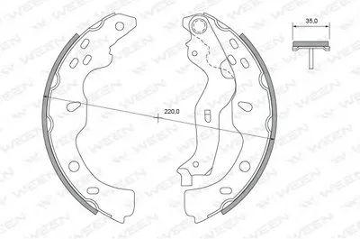 Комплект тормозных колодок WEEN купить