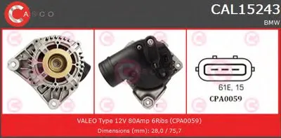 Генератор REMANUFACTURED SERIES CASCO купить